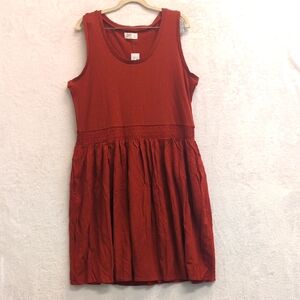 24/7 Maurices Women's Rust Sleeveless Midi Dress Size XXL‎